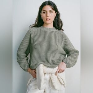 OZMA Women's Crew Neck Sweater - Oregano